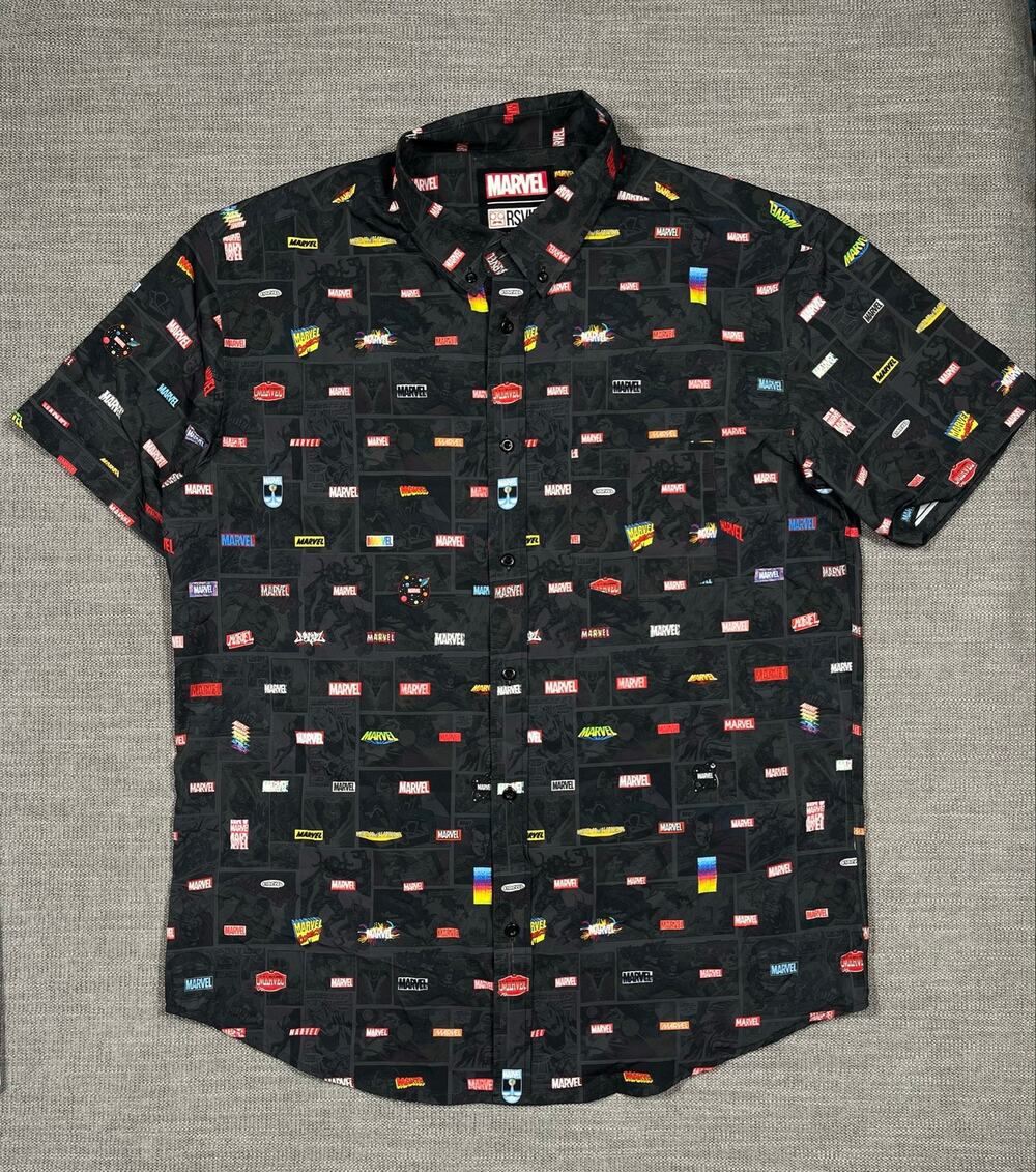 RSVLTS Marvel Pages of Time Shirt Mens XL Comic Book Short Sleeve